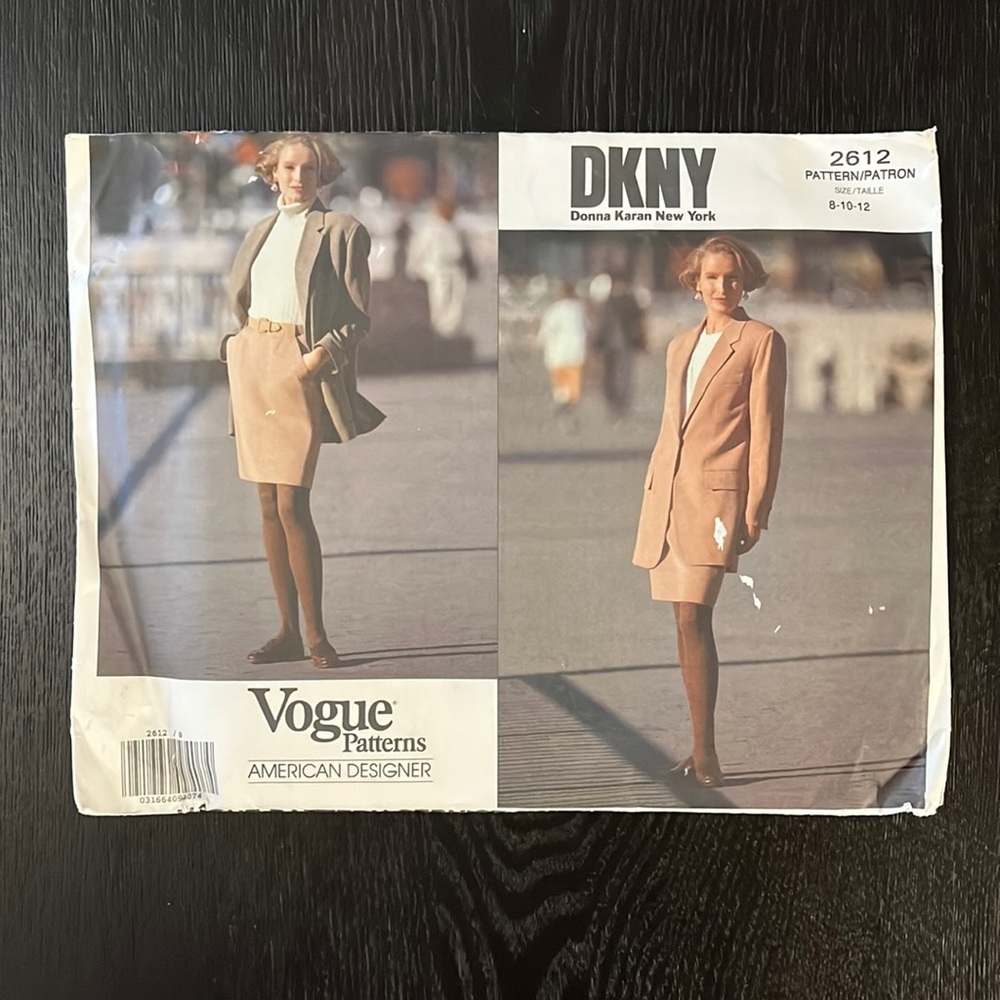 Vintage Jacket and Skirt Sewing Pattern: DKNY, Vogue Patterns